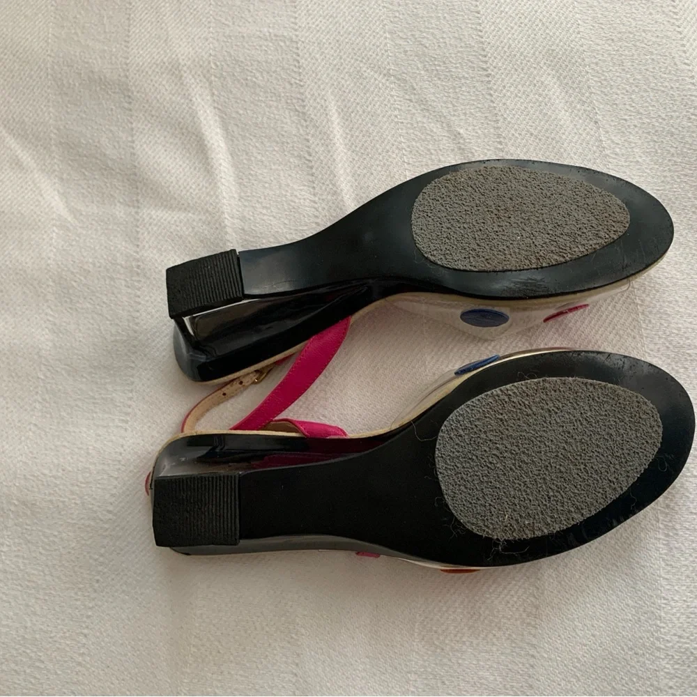 Bob Baker Leather Colorful Polka Dot Slingback Sandals - Picture 6 of 6